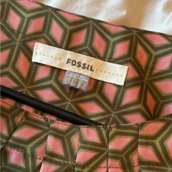 Fossil Pink and Green Geometric Mini Dress Size S - Picture 6 of 6
